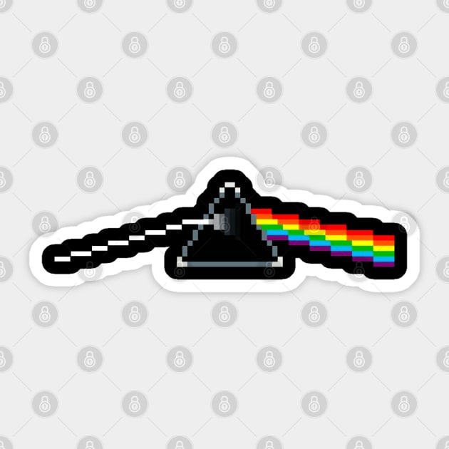 Dark side of the moon 8 bit Sticker by Kopi Aiko Art